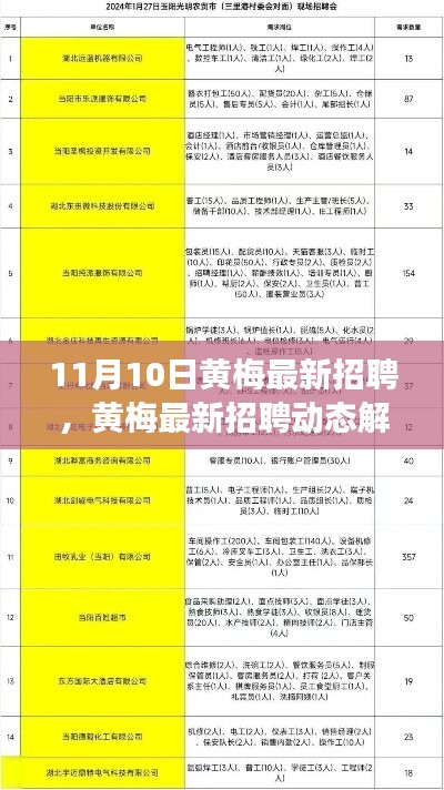 黄梅最新招聘动态解析，聚焦职场热点，把握未来趋势，引领行业风向标