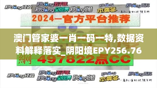 澳门管家婆一肖一码一特,数据资料解释落实_阴阳境EPY256.76