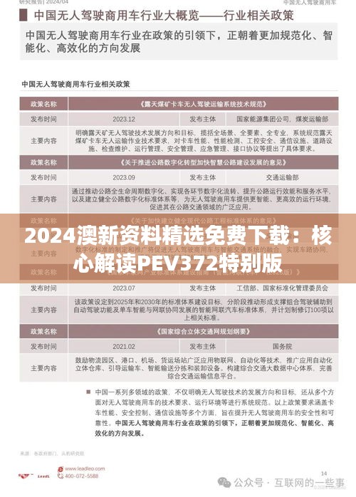 2024澳新资料精选免费下载：核心解读PEV372特别版