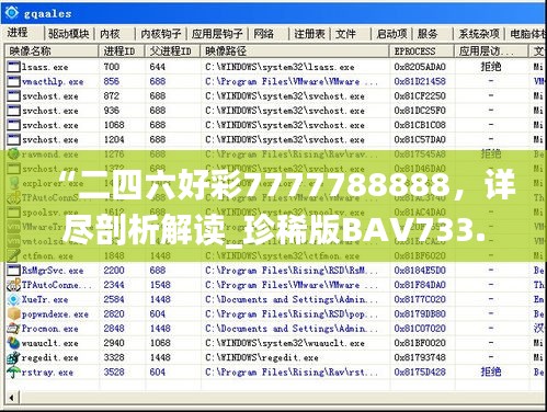 “二四六好彩7777788888，详尽剖析解读_珍稀版BAV733.2”