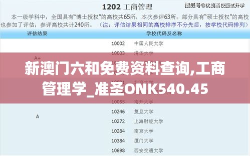 新澳门六和免费资料查询,工商管理学_准圣ONK540.45