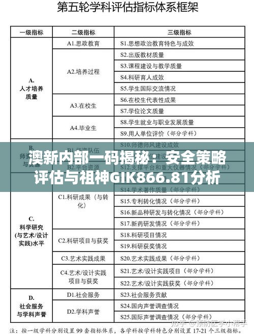 澳新内部一码揭秘：安全策略评估与祖神GIK866.81分析