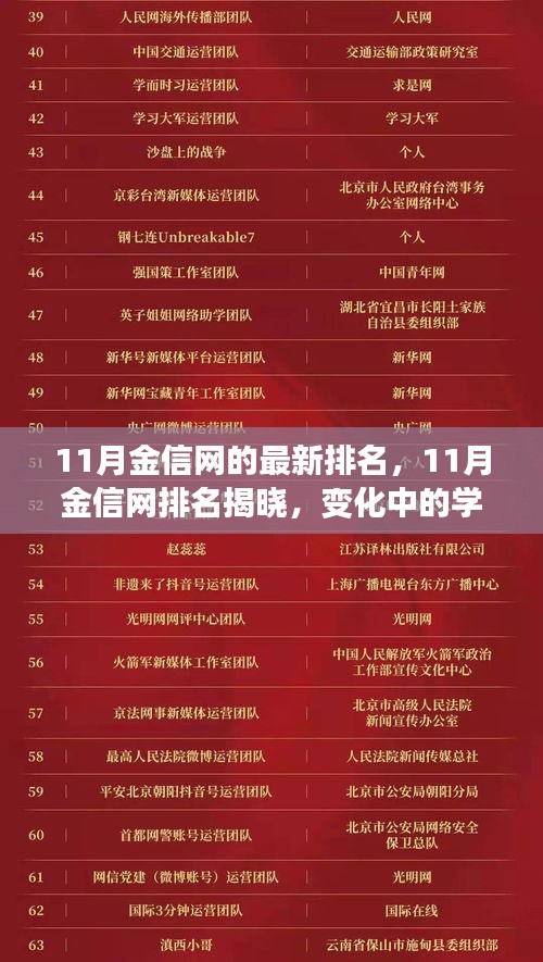 11月金信网排名揭晓，变化中的学习之旅，共赴阳光未来