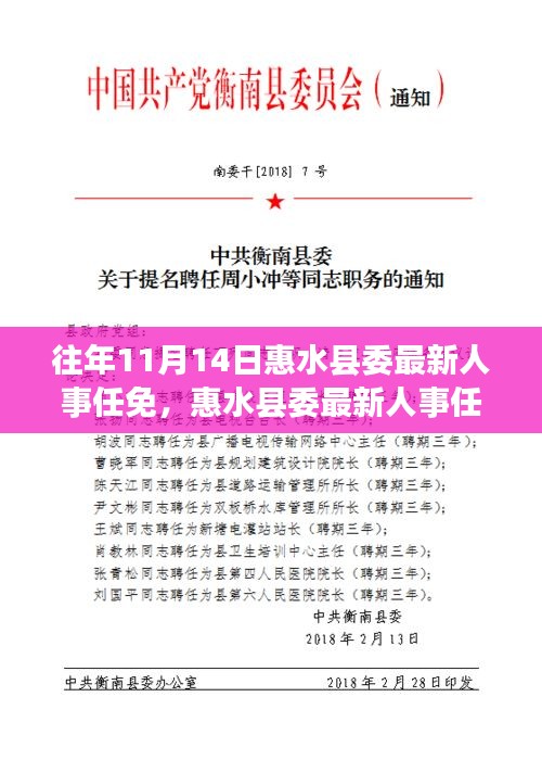 惠水县委人事任免通知——最新人事调整概览（附日期）