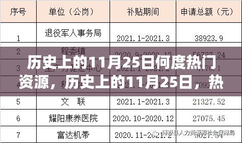 历史上的11月25日，热门资源的演变与影响