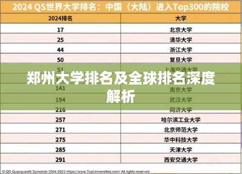 郑州大学排名及全球排名深度解析